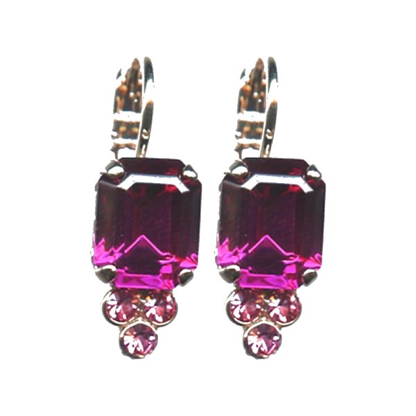 Earrings By Mariana Woman Dazzling Fuchsia and Rose Swarovski Crystals