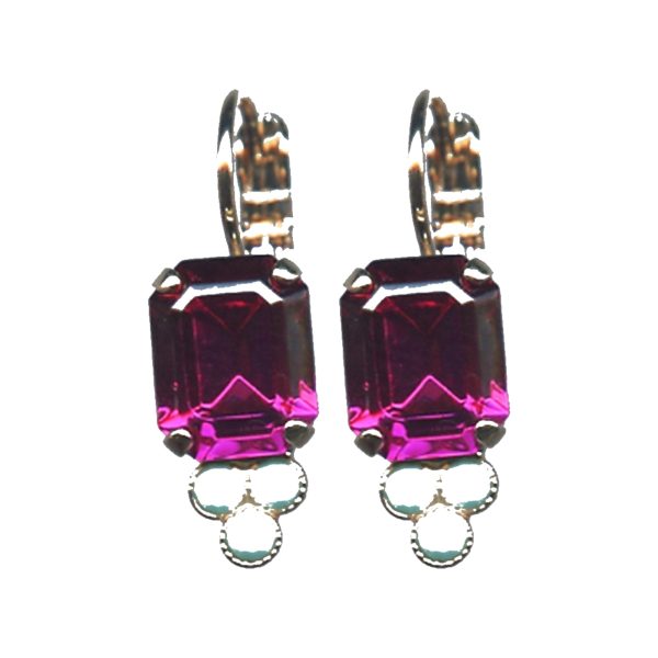 Earrings By Mariana Woman Captivating Turquoise and Fuchsia Swarovski Crystals
