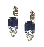 Earrings By Mariana Woman Dazzling Tanzanite and Chrysolite Swarovski Crystals