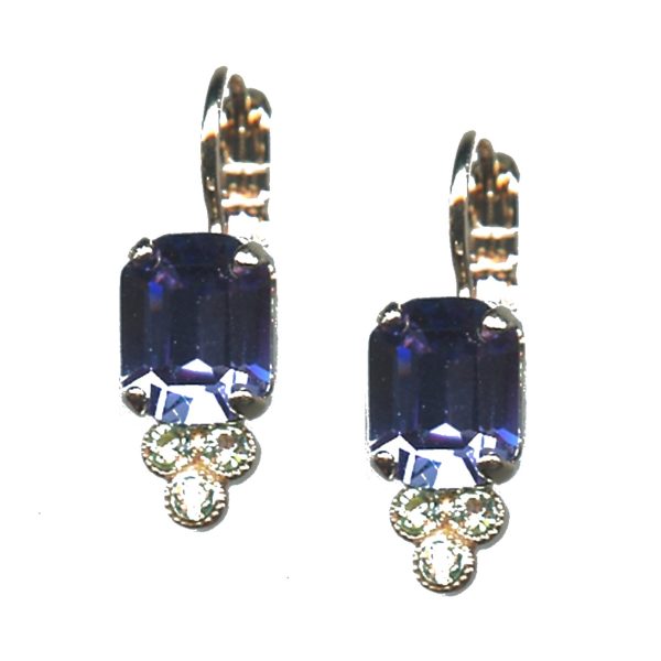 Earrings By Mariana Woman Dazzling Tanzanite and Chrysolite Swarovski Crystals