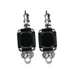 Earrings By Mariana Woman Striking Opal and Crystals: Jet(Black) Swarovski Crystals