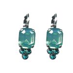 Earrings By Mariana Woman Luminous Pearl and 229 (blue zircon) Swarovski Crystals - Image 2