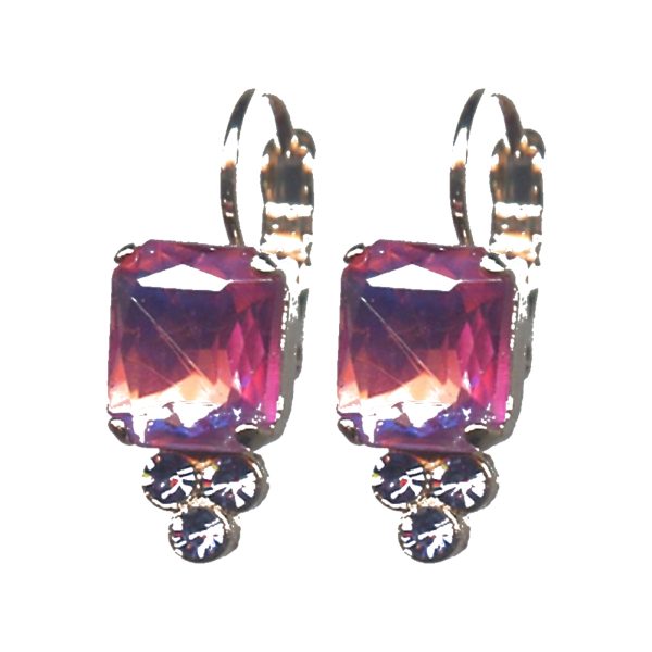 Earrings By Mariana Woman Striking Pink Swarovski Crystals