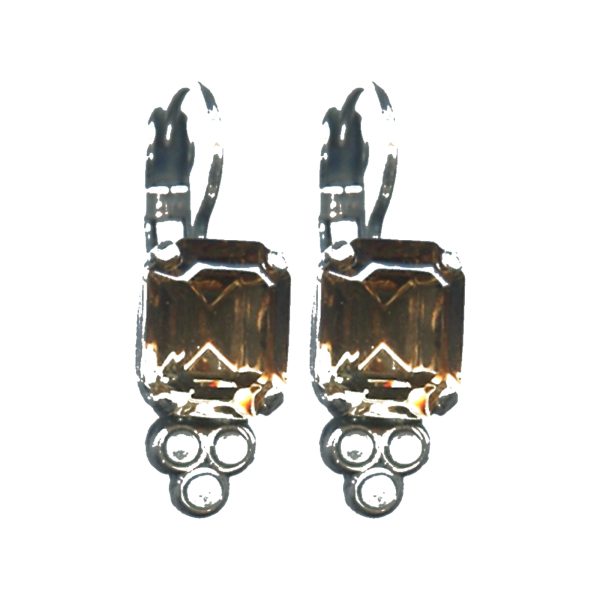 Earrings By Mariana Woman Exquisite Pearl Crystals : Light Peach Swarovski Crystals