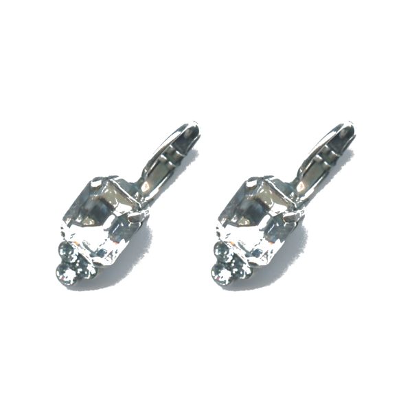 Earrings By Mariana Woman Elegant Silk and Crystal Moonlight Swarovski Crystals