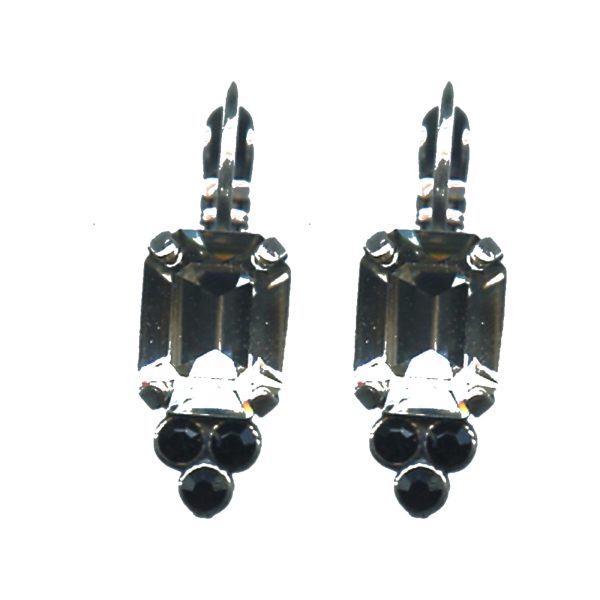 Earrings By Mariana Woman Romantic Black Diamonds and Jet Black Swarovski Crystals