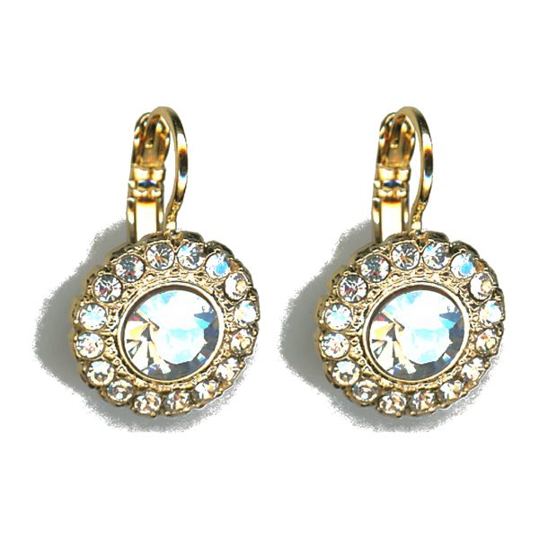 Earrings By Mariana Woman Dazzling Clear and Moonlight Swarovski Crystals