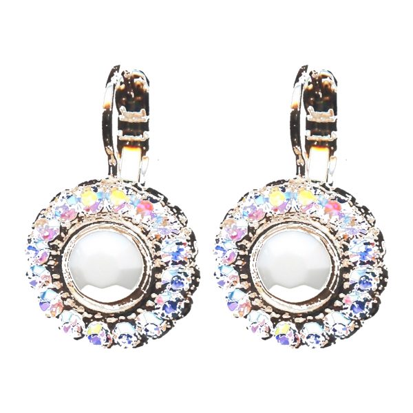 Earrings By Mariana Woman Sparkling Chalk White Swarovski Crystals