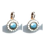 Earrings By Mariana Woman Delicate Opal and Turquoise Swarovski Crystals