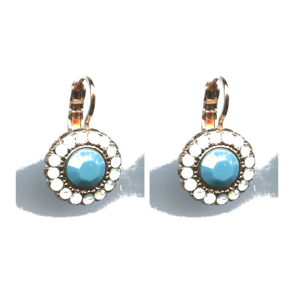 Earrings By Mariana Woman Delicate Opal and Turquoise Swarovski Crystals