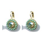 Earrings By Mariana Woman Striking Opal and Apple Green Swarovski Crystals - Image 2