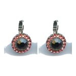 Earrings By Mariana Woman Eye-Catching Opal and Jet Swarovski Crystals - Image 2