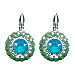 Earrings By Mariana Woman Refined Jade and Apple Green Swarovski Crystals