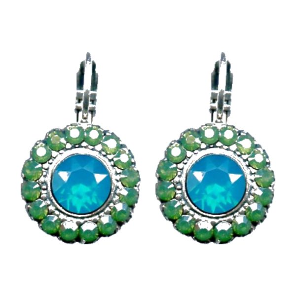 Earrings By Mariana Woman Refined Jade and Apple Green Swarovski Crystals