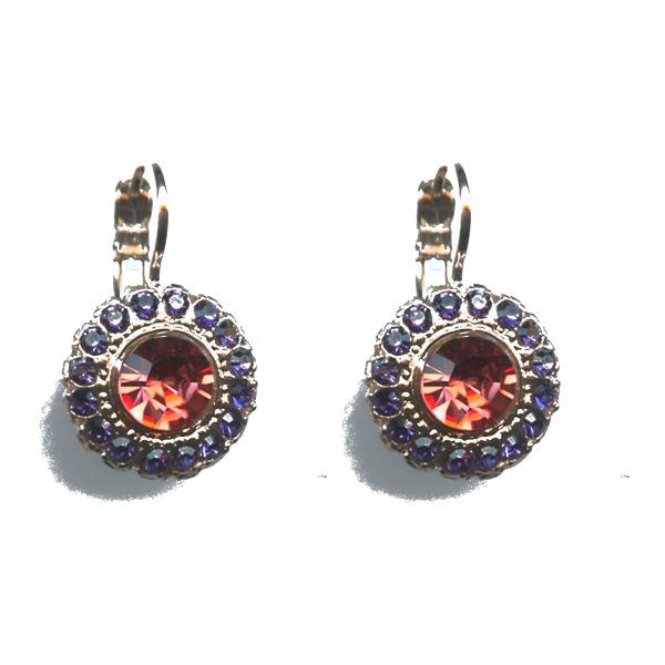 Earrings By Mariana Woman Captivating Opal and Crystals : Ruby Swarovski Crystals