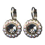 Earrings By Mariana Woman Stunning Onyx and 242 (Morion) Swarovski Crystals
