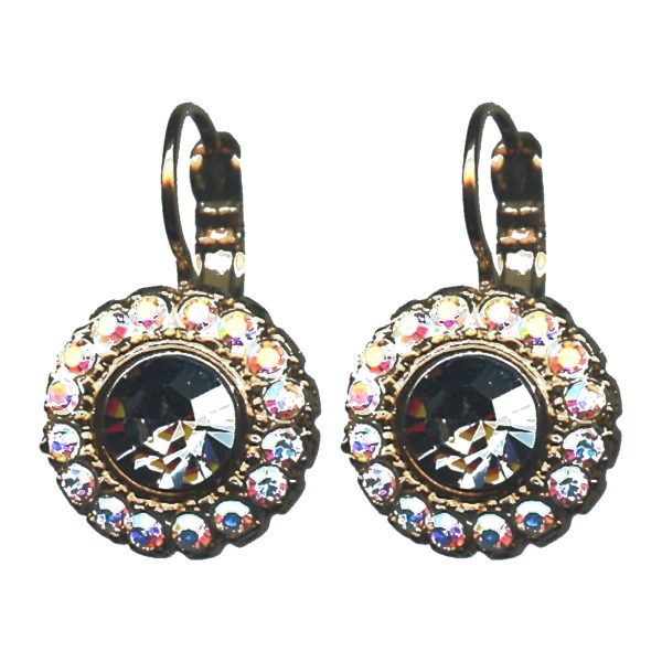 Earrings By Mariana Woman Stunning Onyx and 242 (Morion) Swarovski Crystals