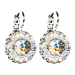 Earrings By Mariana Woman Romantic Opal and Clear and Crystal AB Swarovski Crystals