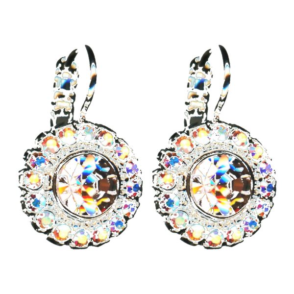 Earrings By Mariana Woman Romantic Opal and Clear and Crystal AB Swarovski Crystals