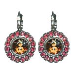 Earrings By Mariana Woman Lovely Topaz and Crystal Golden Shadow Swarovski Crystals - Image 2