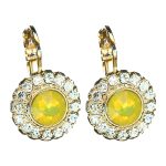 Earrings By Mariana Woman Sparkling Opal and Pale Yellow Swarovski Crystals