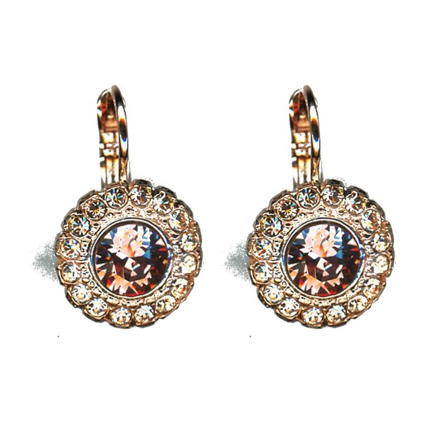 Earrings By Mariana Woman Feminine Topaz and Crystals: Golden Shadow Swarovski Crystals