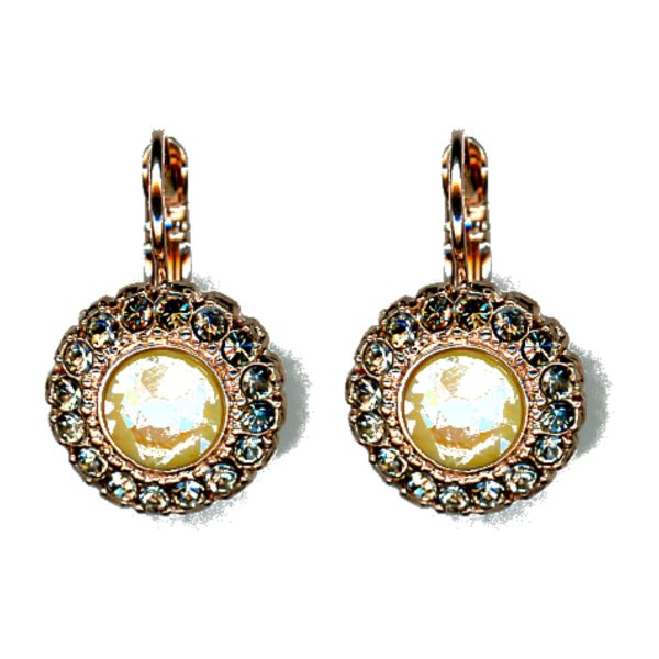Earrings By Mariana Woman Glamorous Black Diamond and Golden Shadow Swarovski Crystals