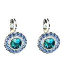 Earrings By Mariana Woman Romantic Opal and Sapphire Swarovski Crystals - Image 2