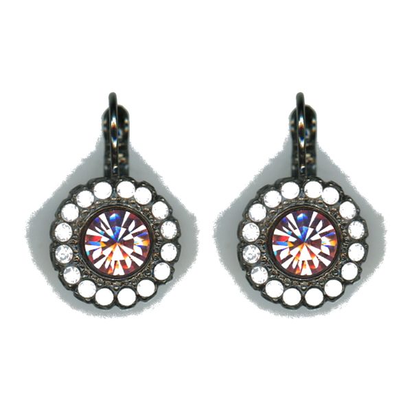 Earrings By Mariana Woman Distinctive Pearl and Light Rose Swarovski Crystals