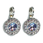 Earrings By Mariana Woman Sophisticated Opal and Amethyst Swarovski Crystals - Image 2