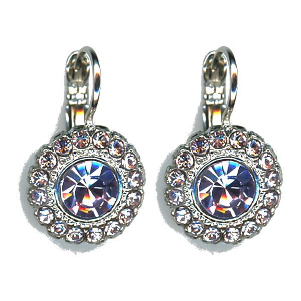 Earrings By Mariana Woman Sophisticated Opal and Amethyst Swarovski Crystals
