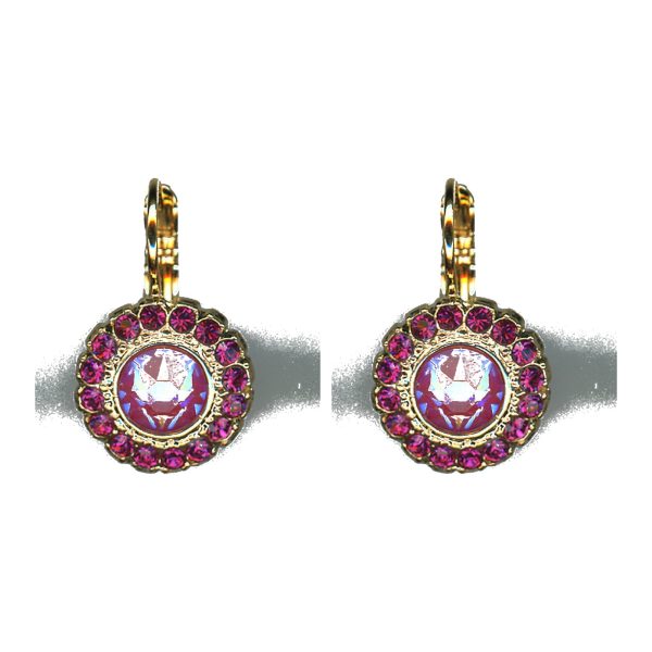 Earrings By Mariana Woman Luxurious Fuchsia and Siam Swarovski Crystals