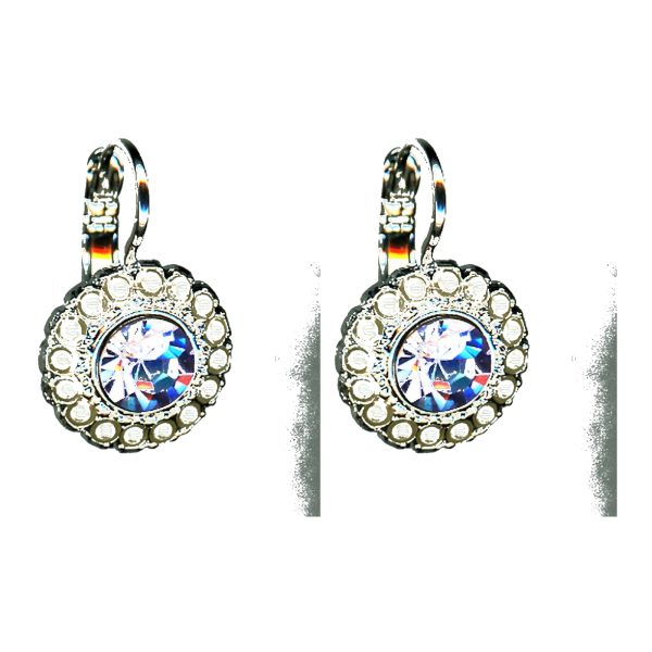 Earrings By Mariana Woman Charming Pearl and Aquamarine Swarovski Crystals