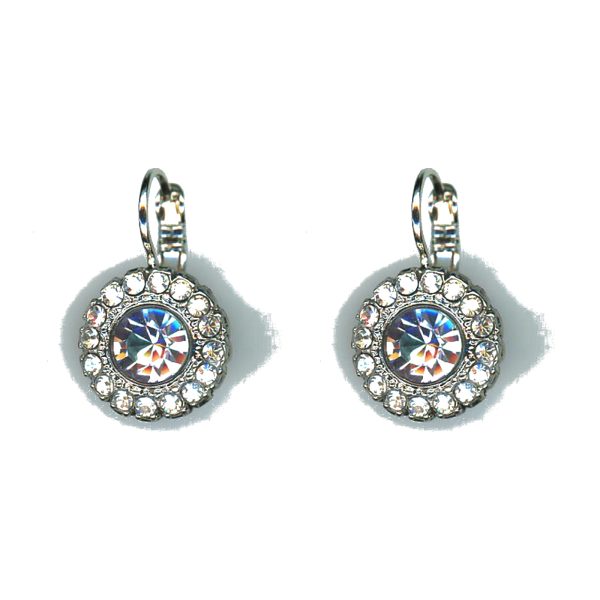 Earrings By Mariana Woman Luminous Opal and Black Diamond Swarovski Crystals