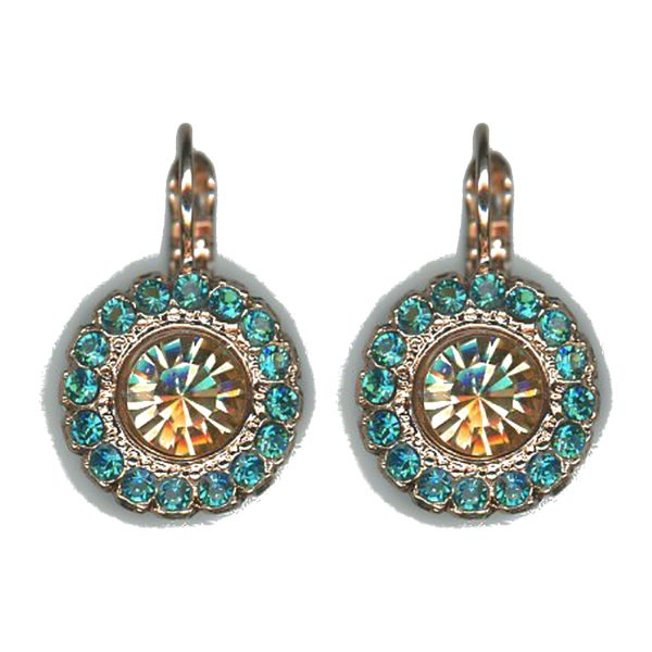 Earrings By Mariana Woman Graceful Opal and Blue Zircon Swarovski Crystals