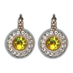 Earrings By Mariana Woman Dazzling Yellow and Moonlight Swarovski Crystals - Image 2
