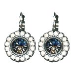 Earrings By Mariana Woman Stunning Hematite and jet black Swarovski Crystals - Image 2