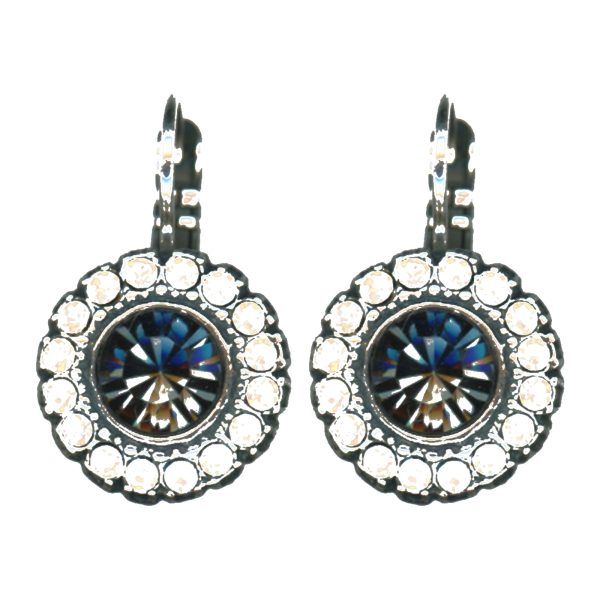 Earrings By Mariana Woman Stunning Hematite and jet black Swarovski Crystals