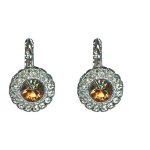 Earrings By Mariana Woman Sparkling Opal and Aqua Blue Swarovski Crystals