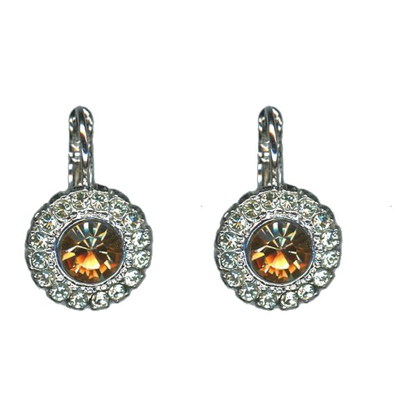 Earrings By Mariana Woman Sparkling Opal and Aqua Blue Swarovski Crystals