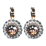 Earrings By Mariana Woman Distinctive Opal and Light Burgundy Swarovski Crystals - Image 2