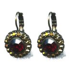 Earrings By Mariana Woman Charming Garnet and Aurum Swarovski Crystals