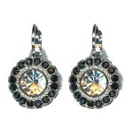 Earrings By Mariana Woman Eye-Catching Jet and Black Diamond Swarovski Crystals - Image 2