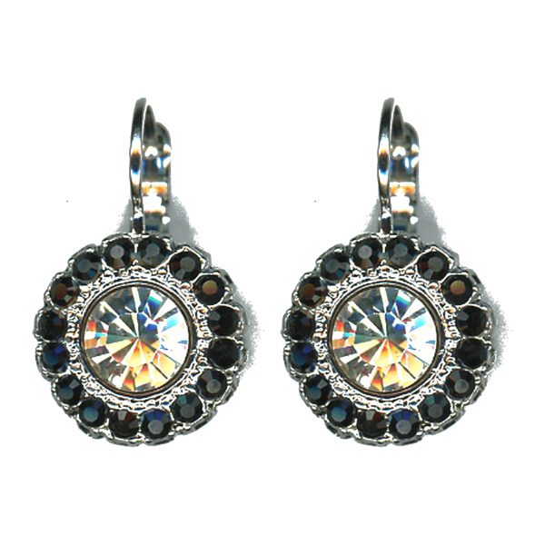 Earrings By Mariana Woman Eye-Catching Jet and Black Diamond Swarovski Crystals