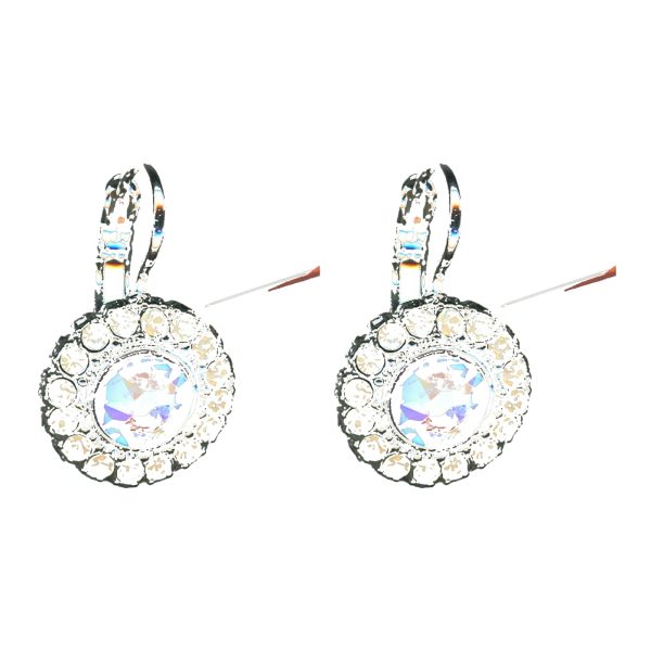 Earrings By Mariana Woman Contemporary Opal and Violet Swarovski Crystals