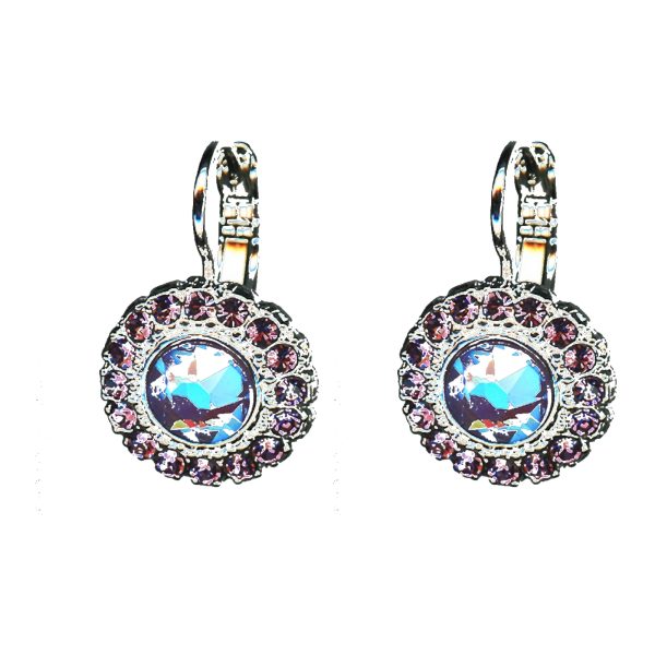 Earrings By Mariana Woman Classic Amethyst Swarovski Crystals