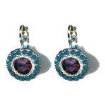 Earrings By Mariana Woman Sparkling Opal and Crystals: Tanzanite Swarovski Crystals - Image 2