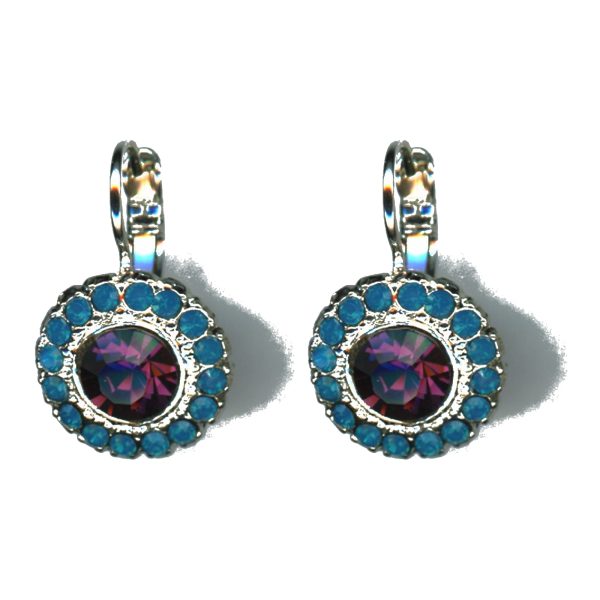 Earrings By Mariana Woman Sparkling Opal and Crystals: Tanzanite Swarovski Crystals