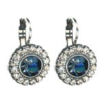 Earrings By Mariana Woman Elegant Topaz and Montana Blue Swarovski Crystals - Image 2