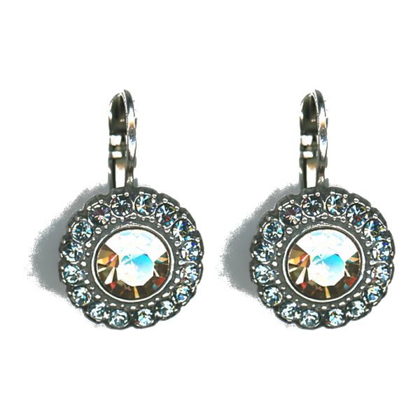 Earrings By Mariana Woman Glamorous Champagne and Amber Swarovski Crystals
